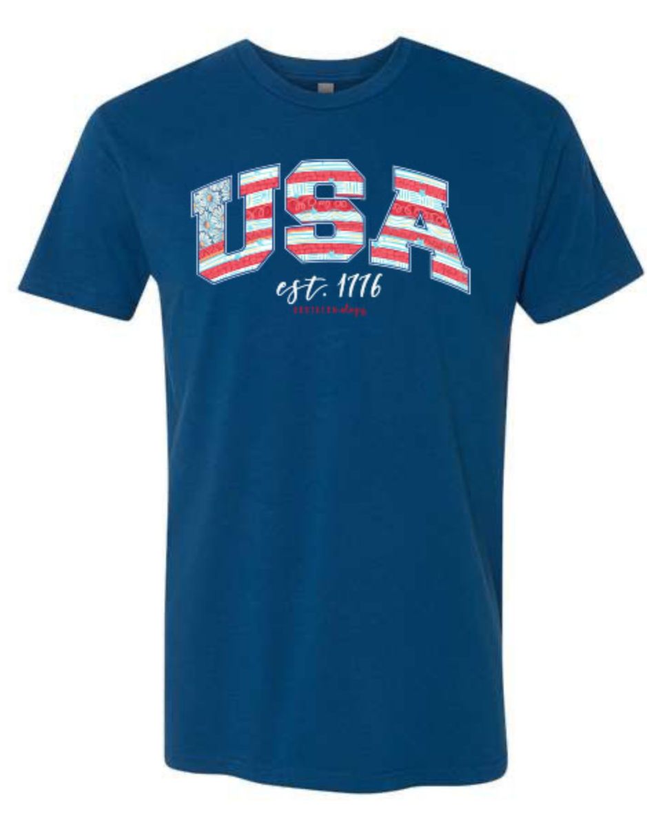 USA Doodle statement tee