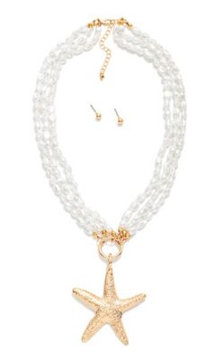 Layered Pearl Beaded Necklace