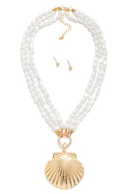 Layered Pearl Beaded Necklace