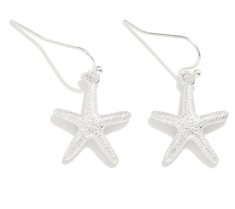 Starfish Metal Starfish Drop Earrings
