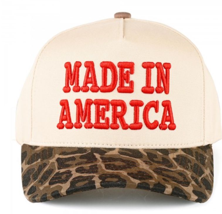 Made in America Two Tone canvas embroidered hats