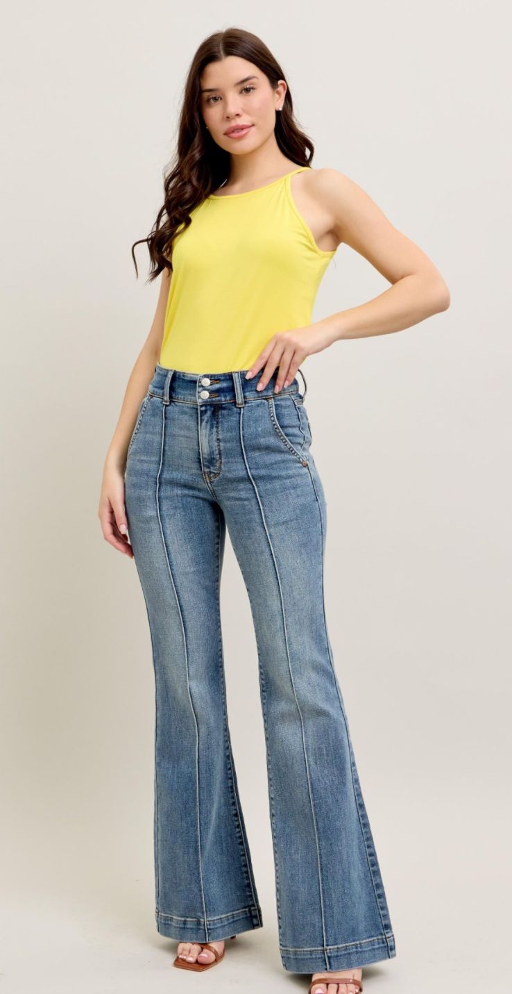 Judy Blue HW Trouser Flare jeans