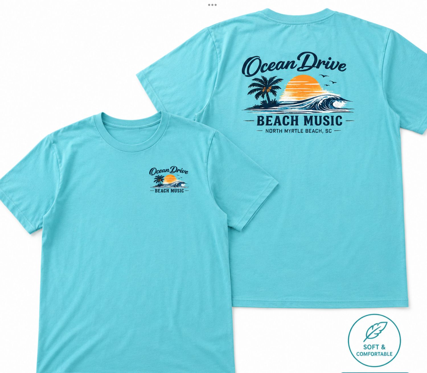 Ocean Drive Beach Music Short Sleeve tee
