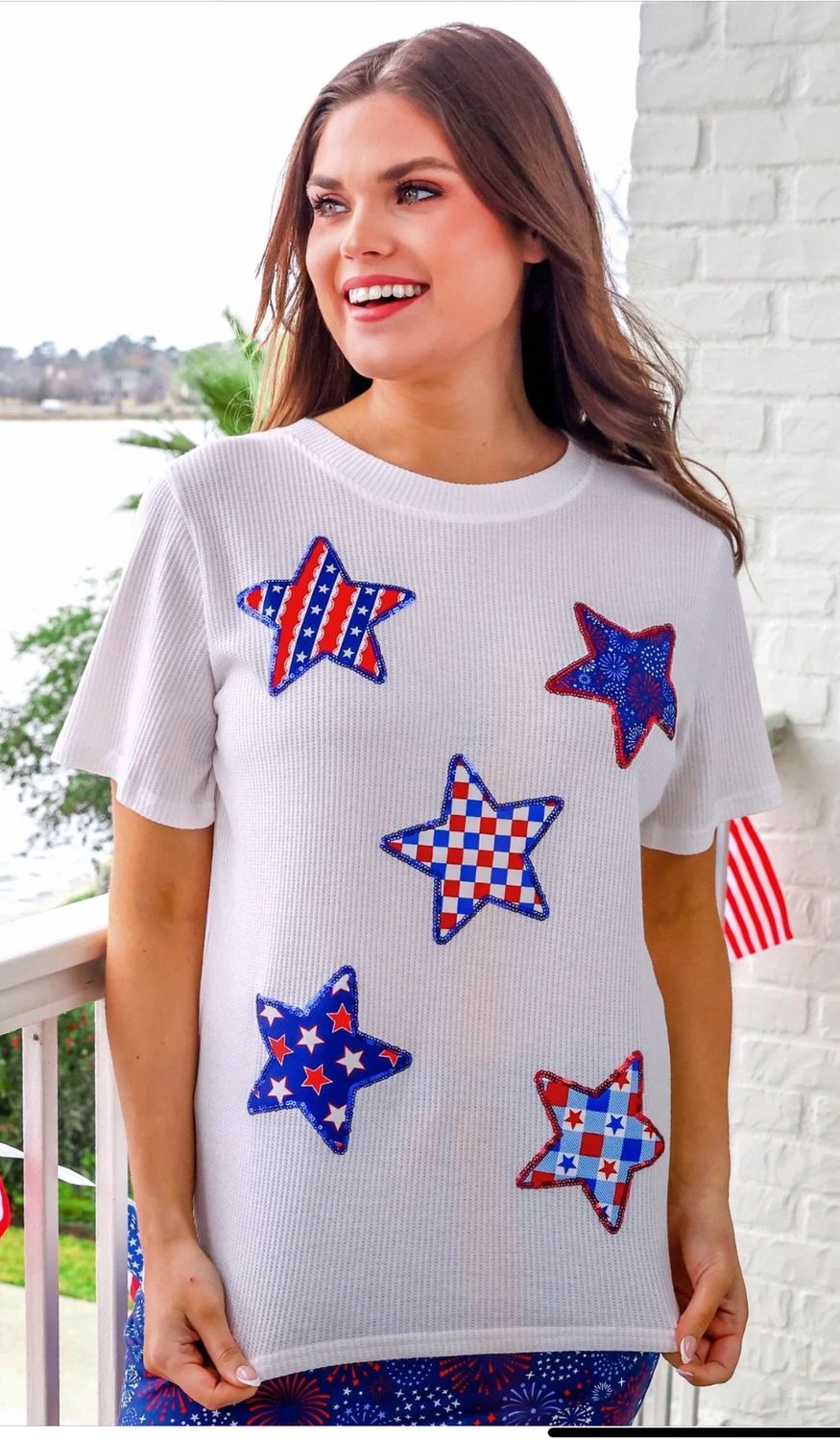 Patriotic Stars Patch Tee