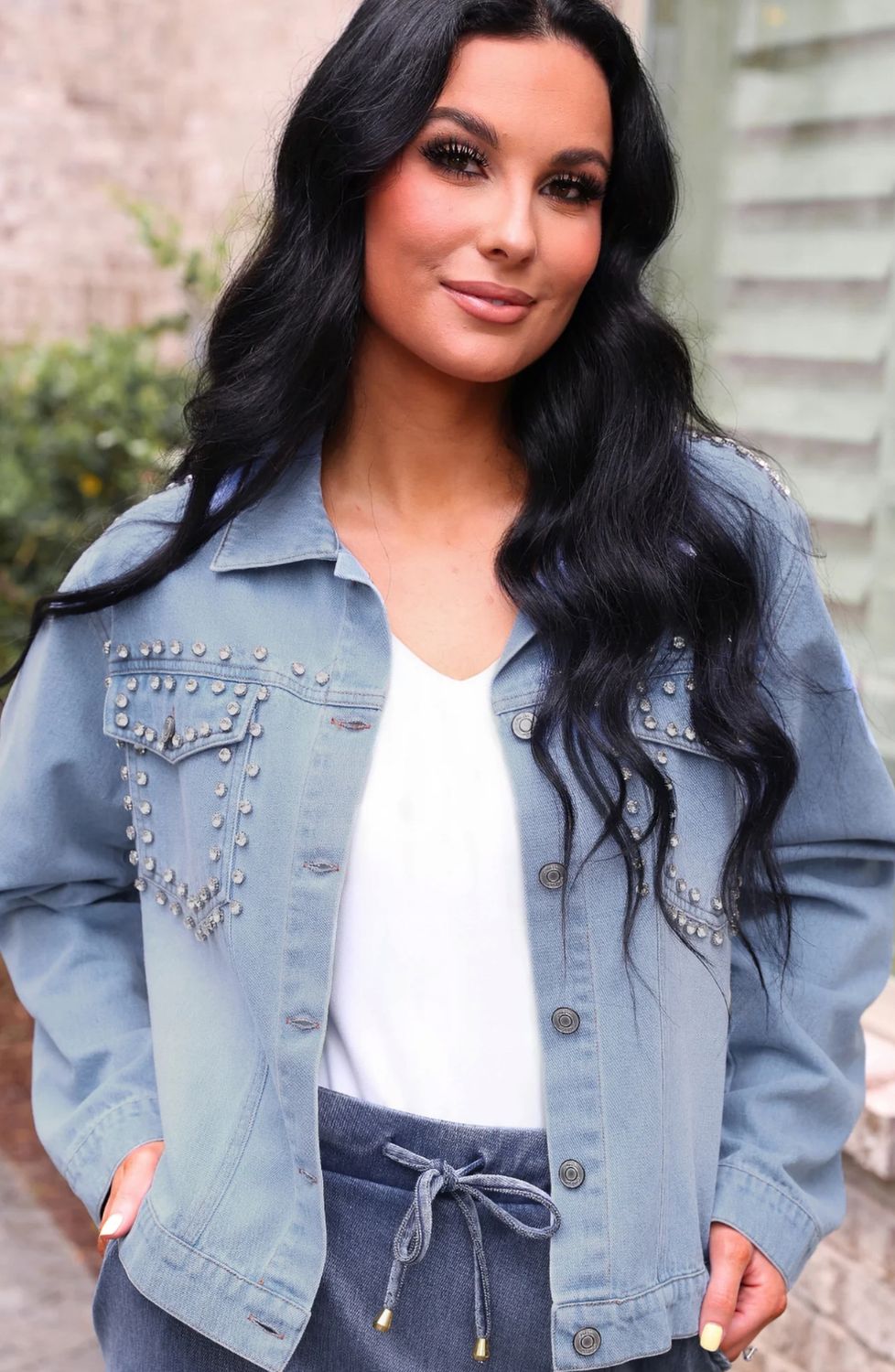 Stella Rhinestone Denim Jacket