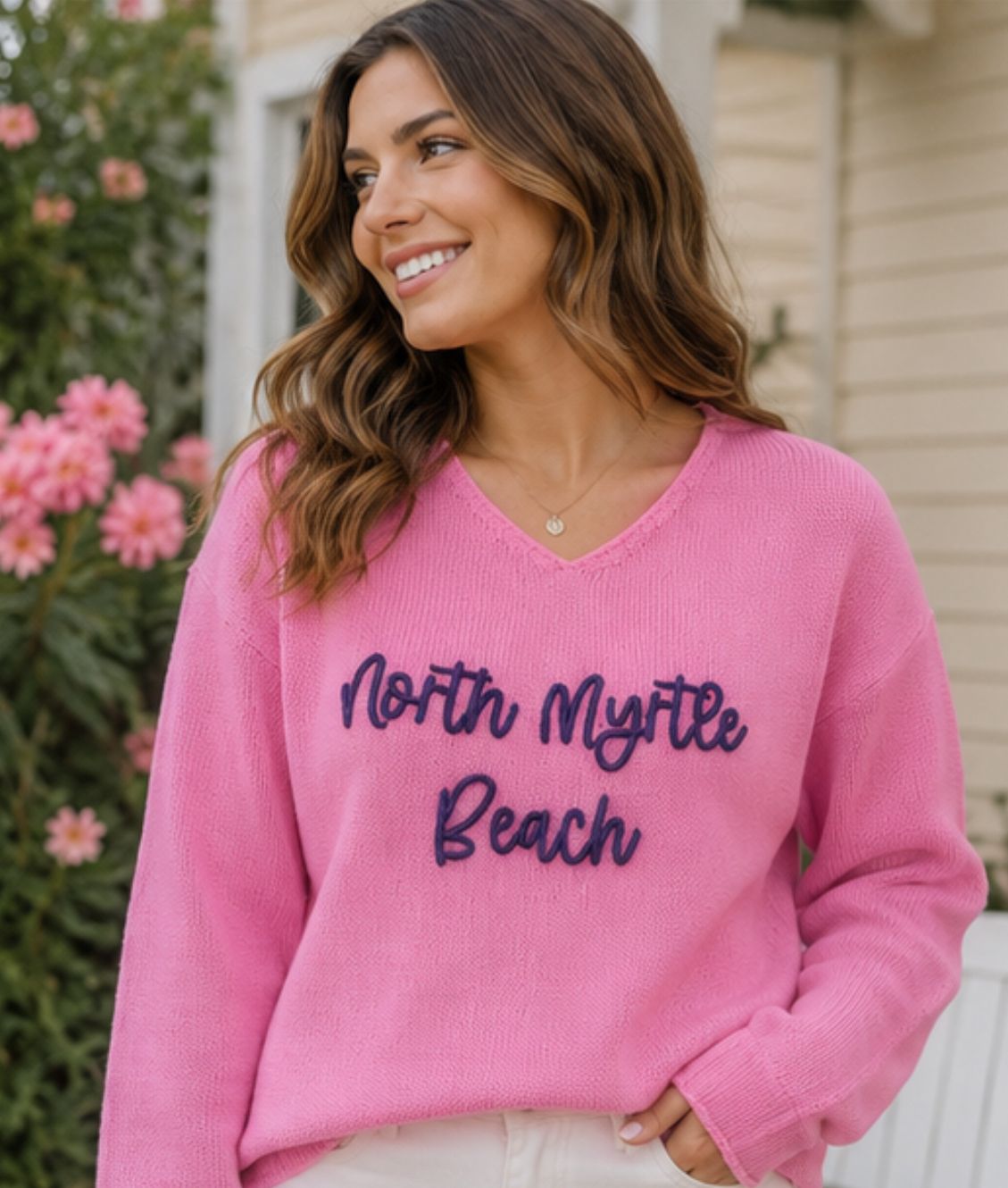 Camo &amp; Pearls Palm Beach Sweater-NMB