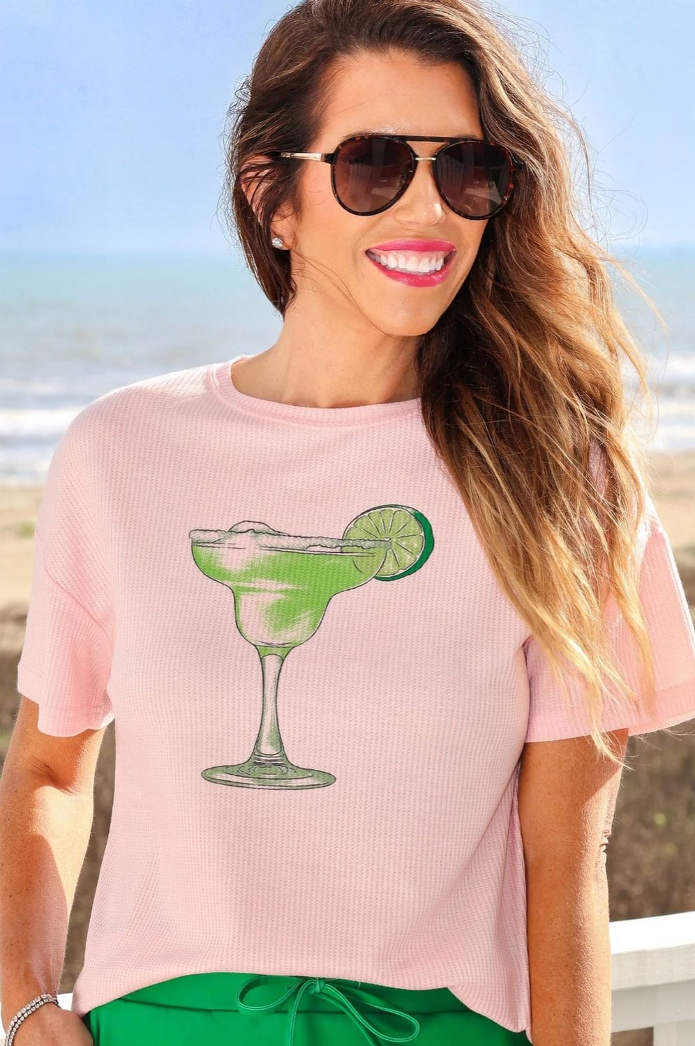 Weekend Waffle Tee- Margarita