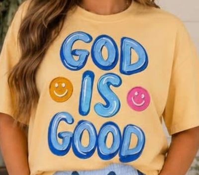 God is Good Comfort Color unisex tee