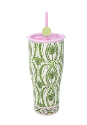 Lily Pulitzer 36oz stainless steel tumbler w/straw