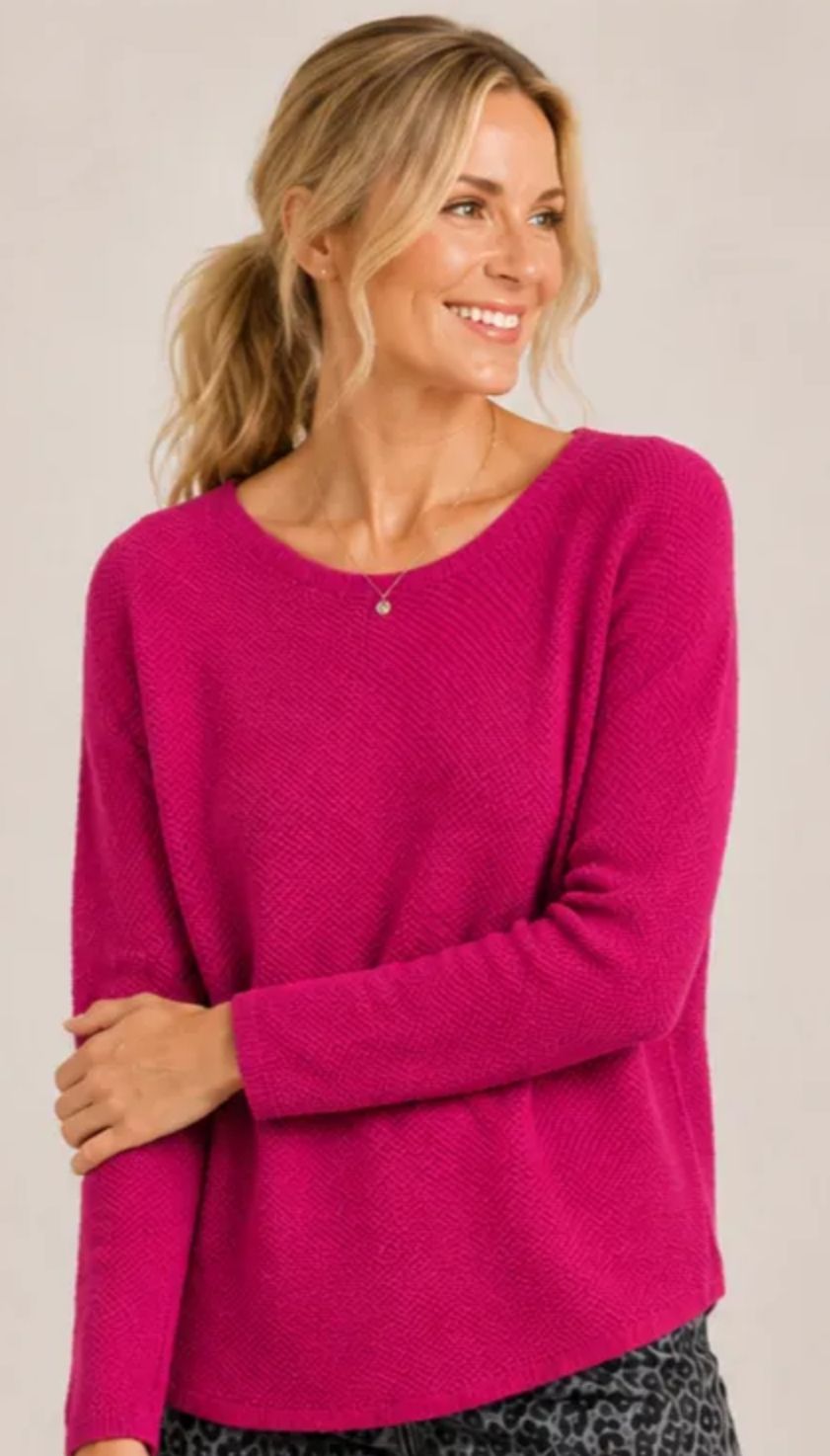 SEEDSTITCH CREW NECK SWEATER