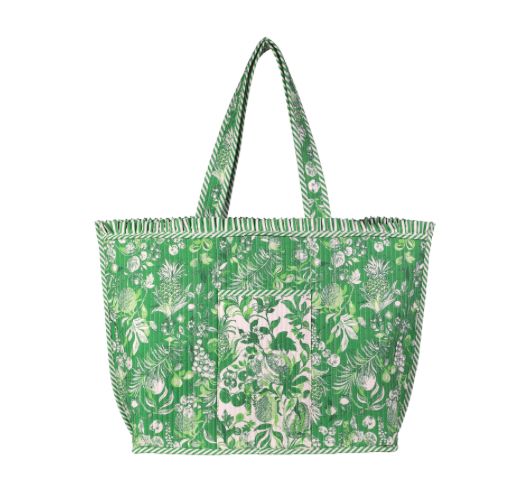 Lily Pulitzer Quilted Ruffle Tote