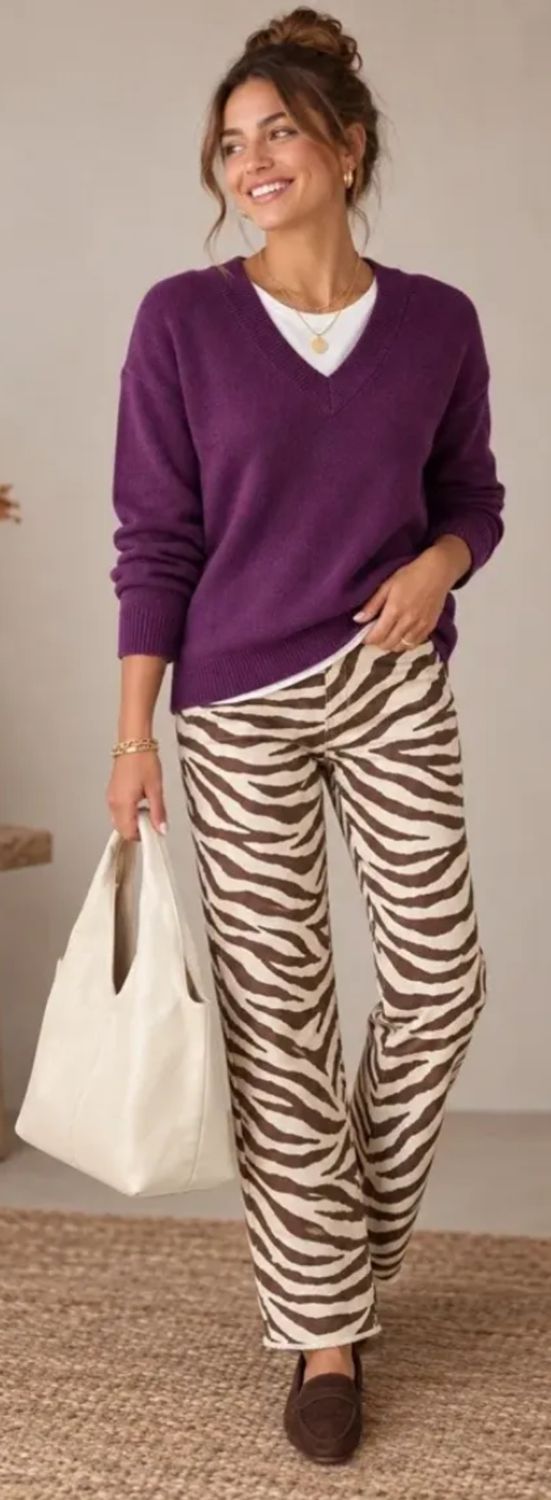 JERSEY STITCH V-NECK SWEATER