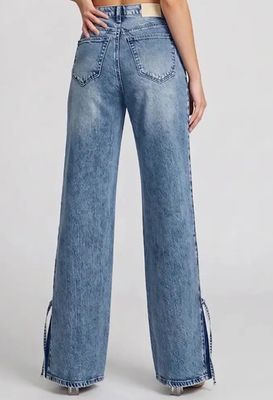 Bow crazy flare leg jeans