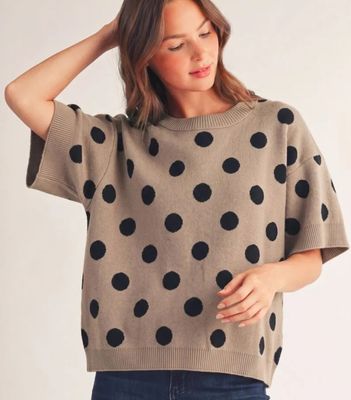 Polka dot comfy sweater top