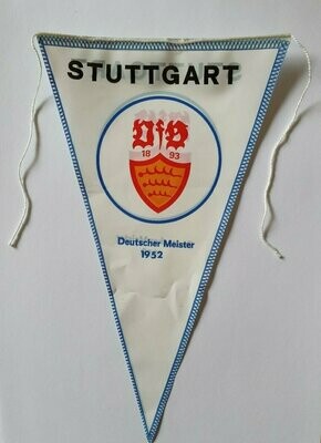 Vintage VfB Stuttgart 1893 e.V. Wimpel Banner mit Kordel zum Aufhängen