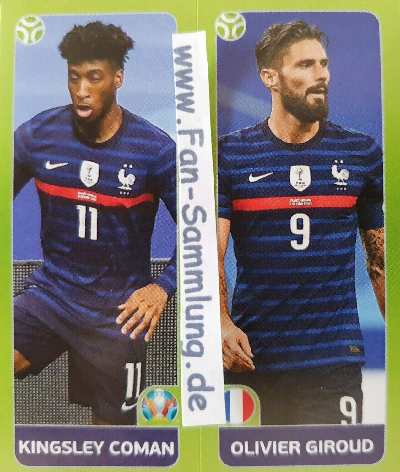 Panini Euro Em 2020 21 Sticker Nr 596 A B Kingsley Coman Olivier Giroud Frankreich