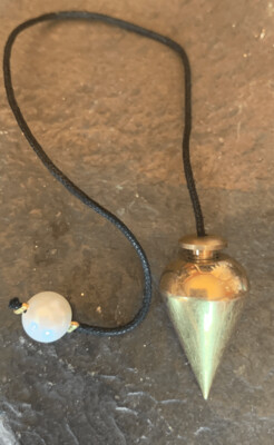 Small pendulum - gold in colour drop with cord