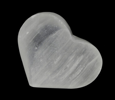 Selenite puffy heart ( pocket size) Size: 1.5" to 1"