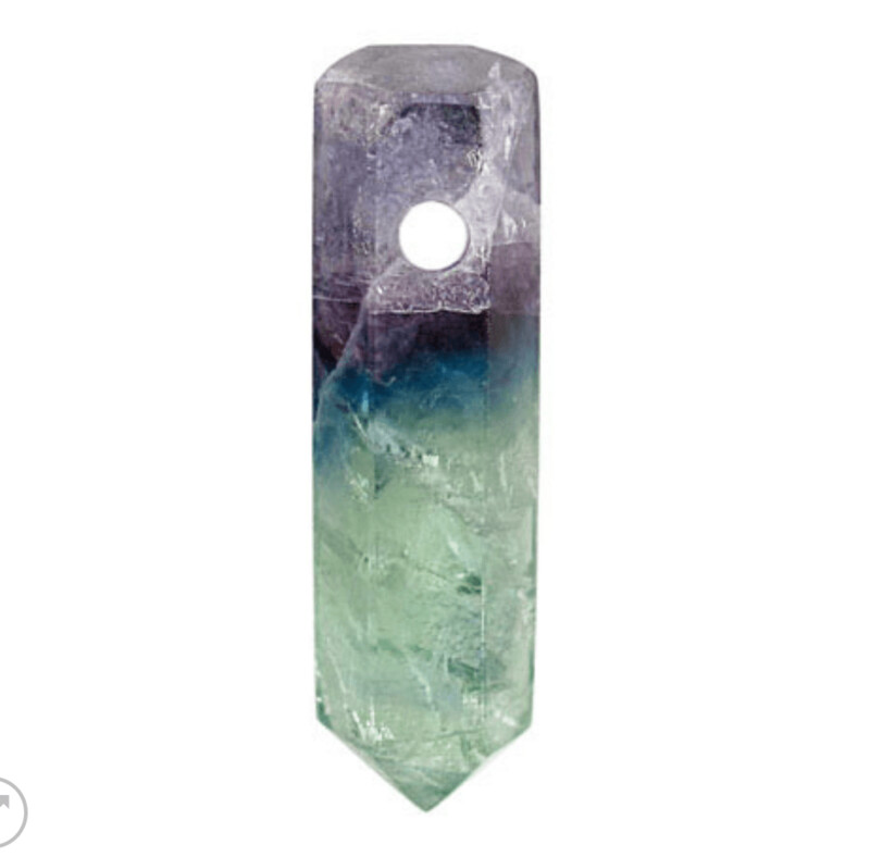 Gorgeous FLUORITE healing point pendant