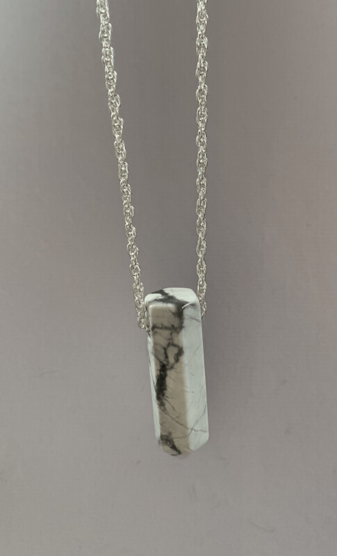 Beautiful HOWLITE point pendant