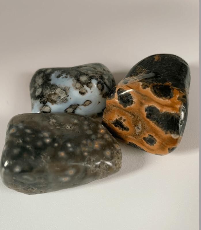 Ocean Jasper Tumbled Stones - Pack of 3