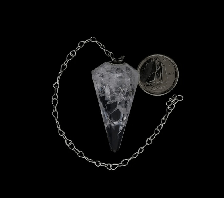 8 Sided Crackle Crystal Quartz pendulum