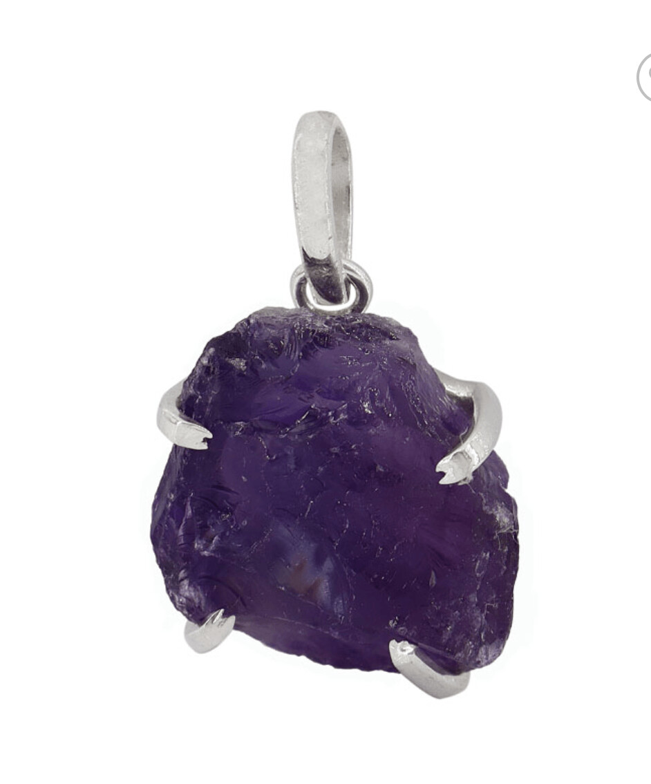 Amethyst (rough) pendent
