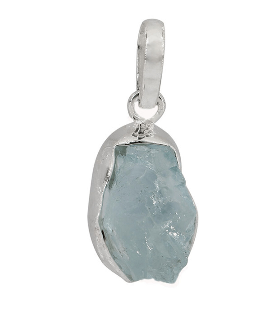 Aquamarine (rough) pendent