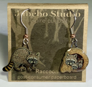 Jabebo Raccoon Earrings