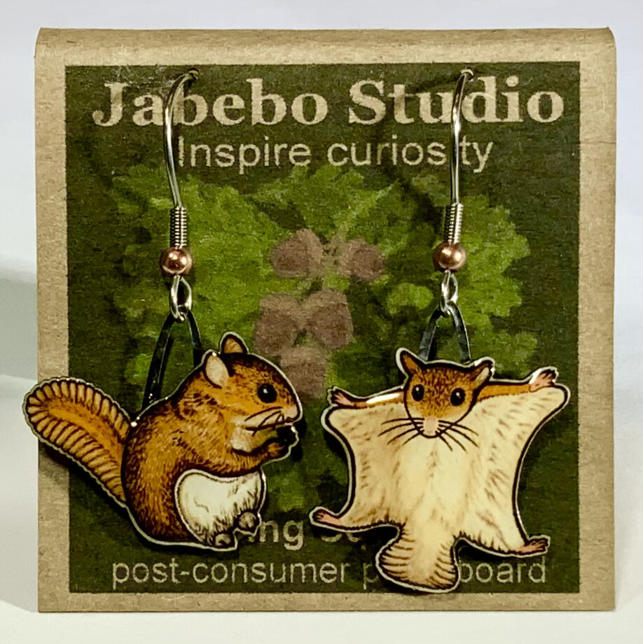 Jabebo Flying Squirrel Earrings
