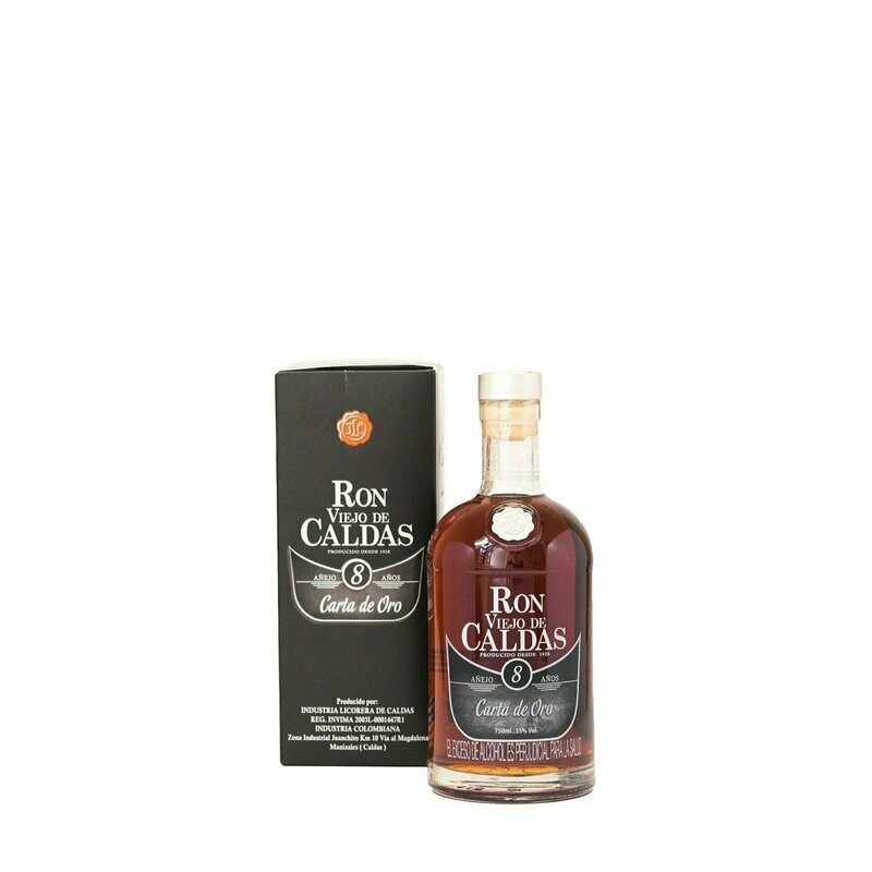 Ron Viejo de Caldas Añejo 8 años media 375 ml