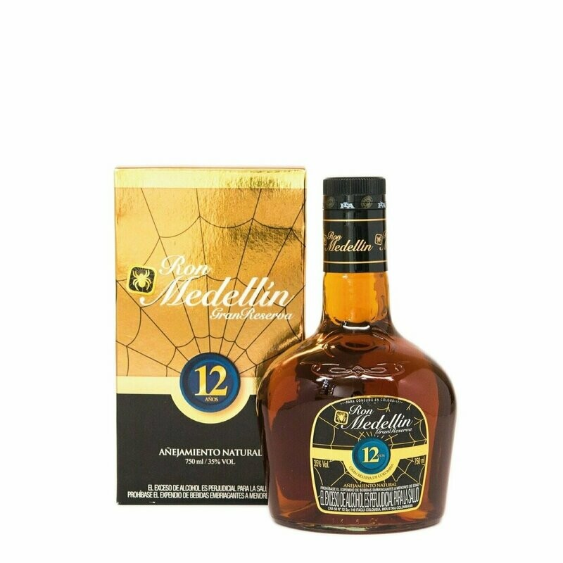 Ron medellín 12 años Gran Reserva botella 750 ml