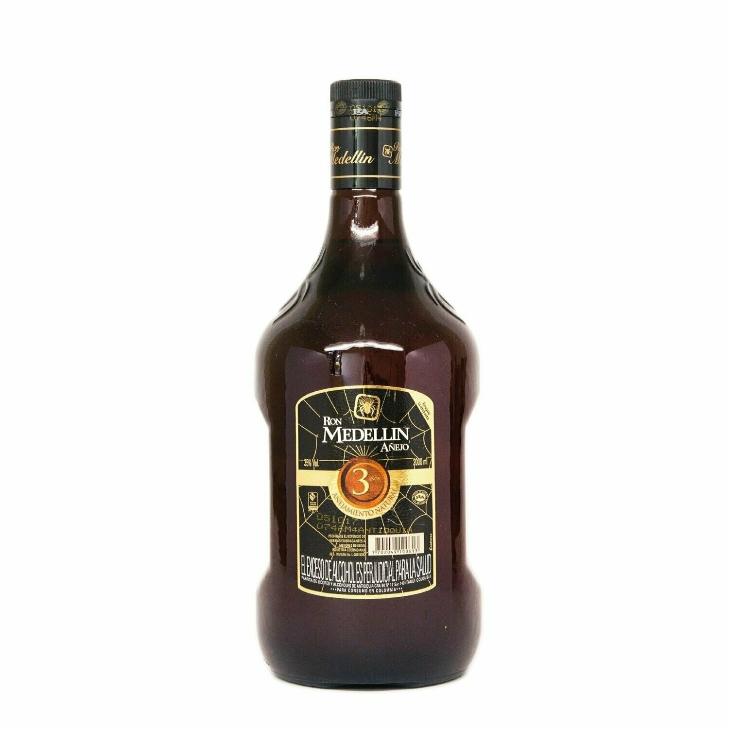 Ron medellín 3 años garrafa 2000 ml