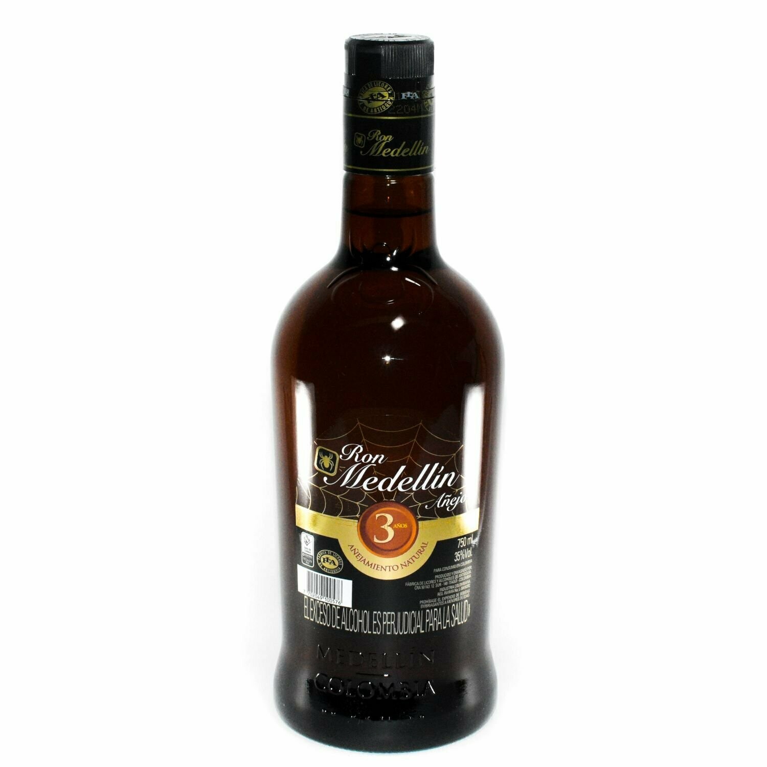 Ron medellín 3 años botella 750 ml