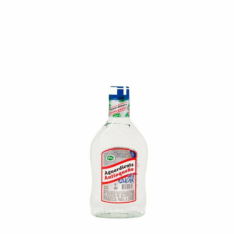 Aguardiente Antioqueño sin azúcar media 375 ml