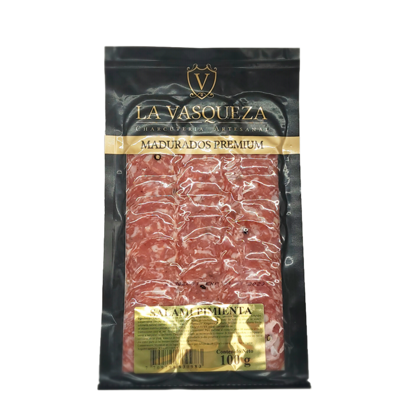 La Vasqueza Salami Pimienta 100 Grs