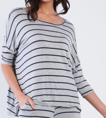 Striped navy top