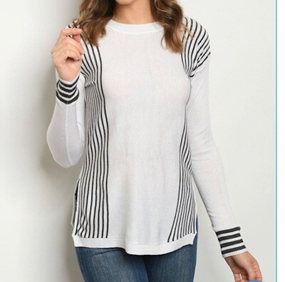 IVORY CHARCOAL SWEATER