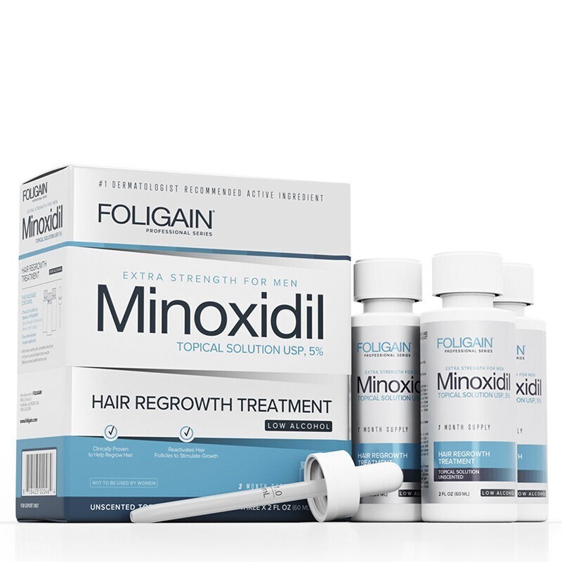 MINOXIDIL 5% FOLIGAIN N5 TRATTAMENTO PER LA RICRESCITA DEI CAPELLI Per Uomo  60ML Provvista di 3 Mesi