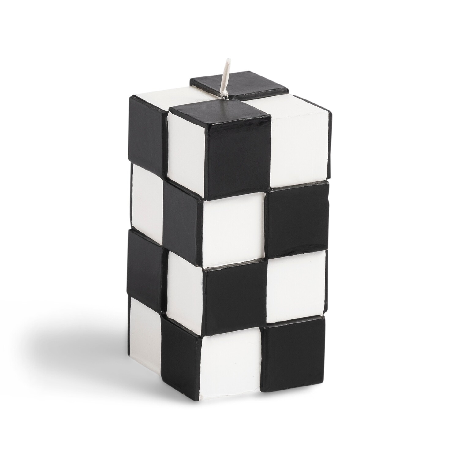 Petite bougie &quot;damier&quot;