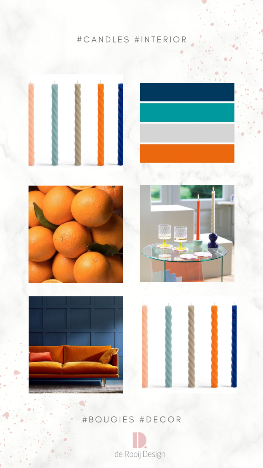 Bougie torsadée rose