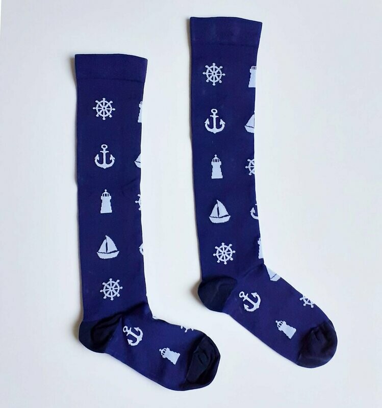 Nautisch - Maat L/XL - Compressie sokken klasse 2 Nautisch - Maat L/XL - Compressie sokken klasse 2