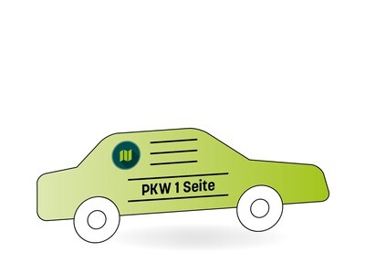 Fahrzeugbeschriftung, PKW (1 Seite)