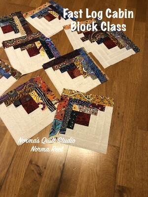 Fast Log Cabin Blocks -Pre-Recorded Class Fast Log Cabin Blocks -Pre-Recorded Class