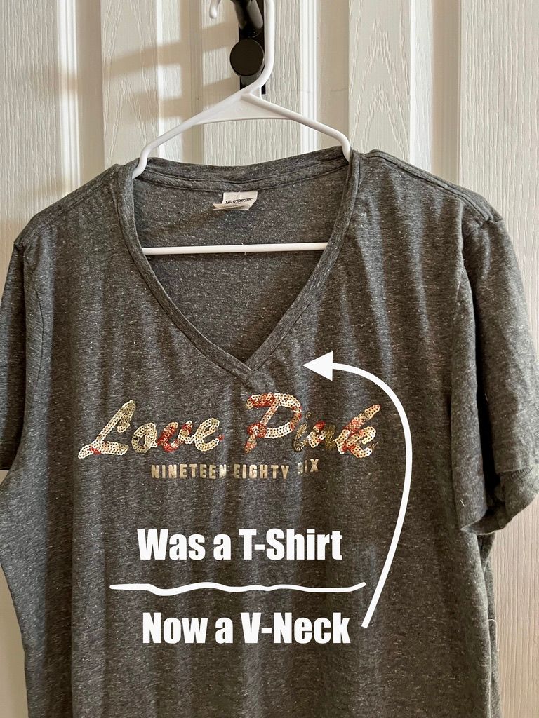 Turning Your T-Shirt into a V-Neck