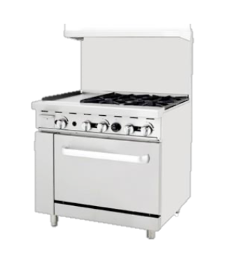 Master Chef Heavy Duty Range With Griddle 36″ 4 Burners