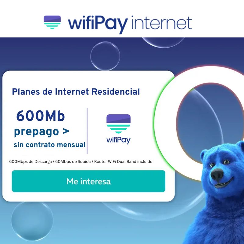 Acceso Internet 600mb (Nuevo) $38.00