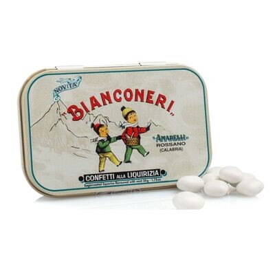 Amarelli Bianconeri Licorice 50g (Sugar coated Licorice (Mint; sugar coated) 50g 