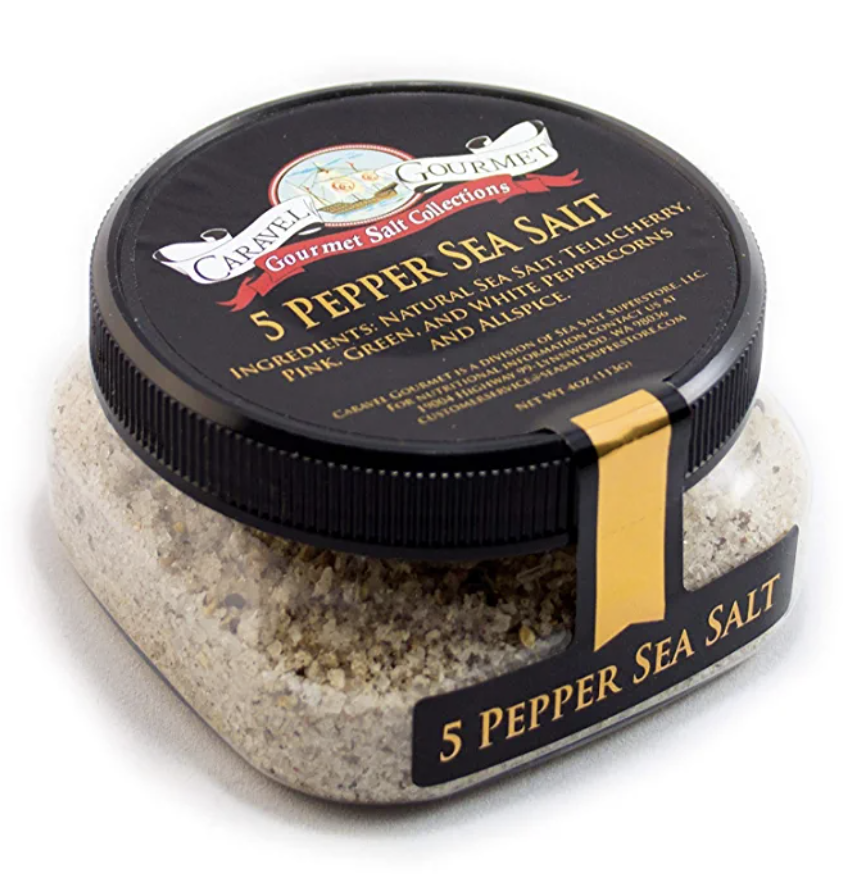 5 Pepper Sea Salt Caravel Gourmet Jar 4 oz