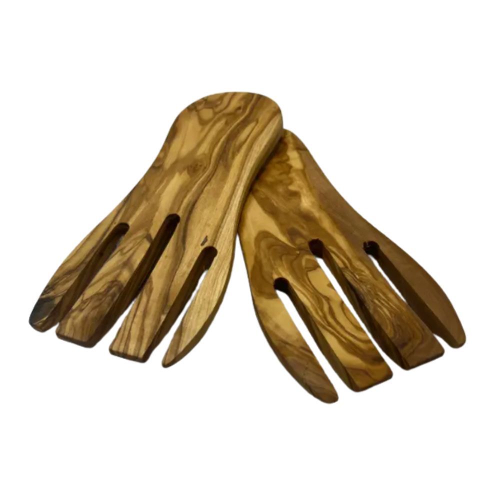 Olive Wood Salad Hands